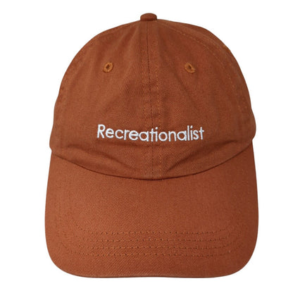 Recreationalist Slideback Hat Brown One Size Adjustable Embroidered 6 Panel