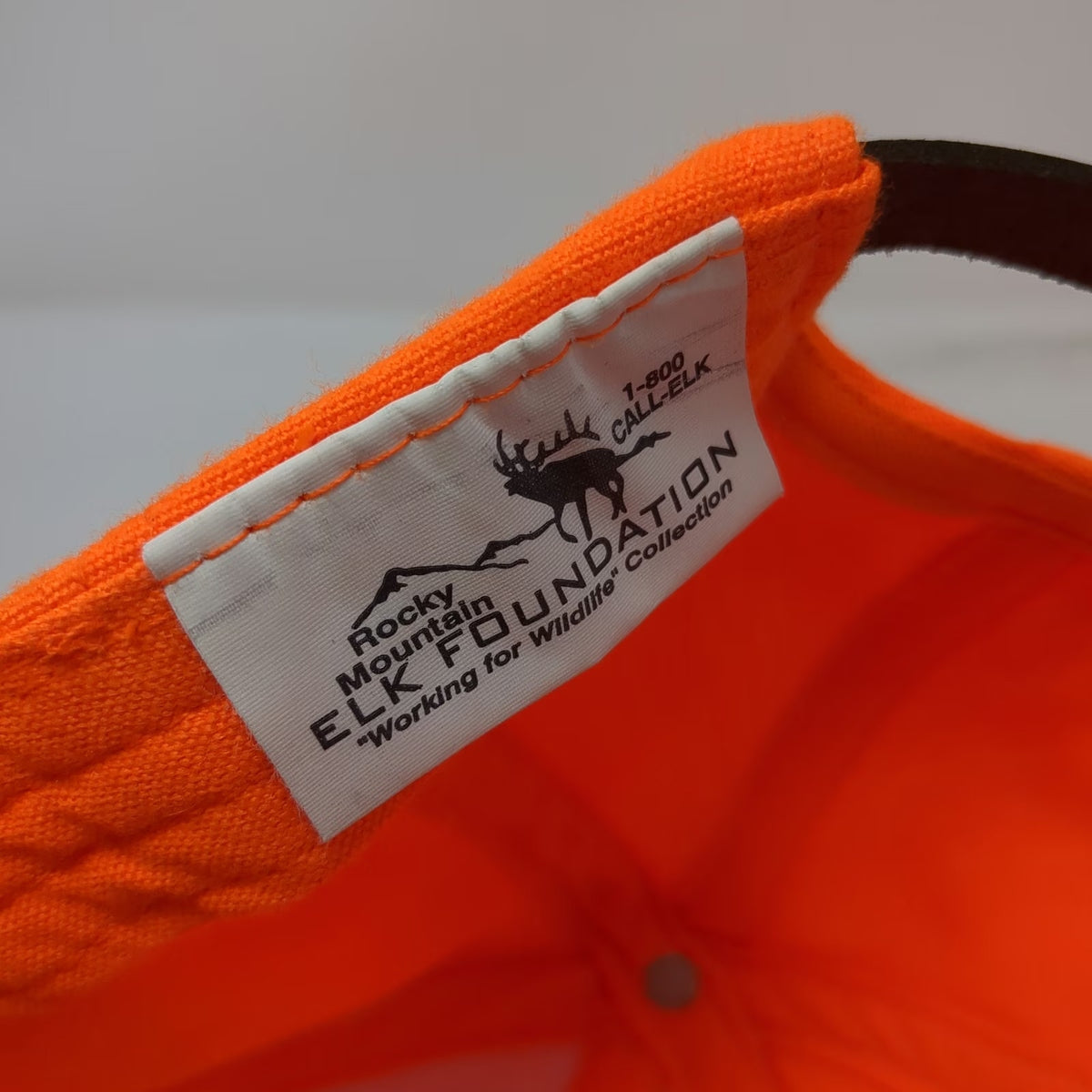 Rocky Mountain Elk Foundation Baseball Cap Orange Green One Size Strapback Hat