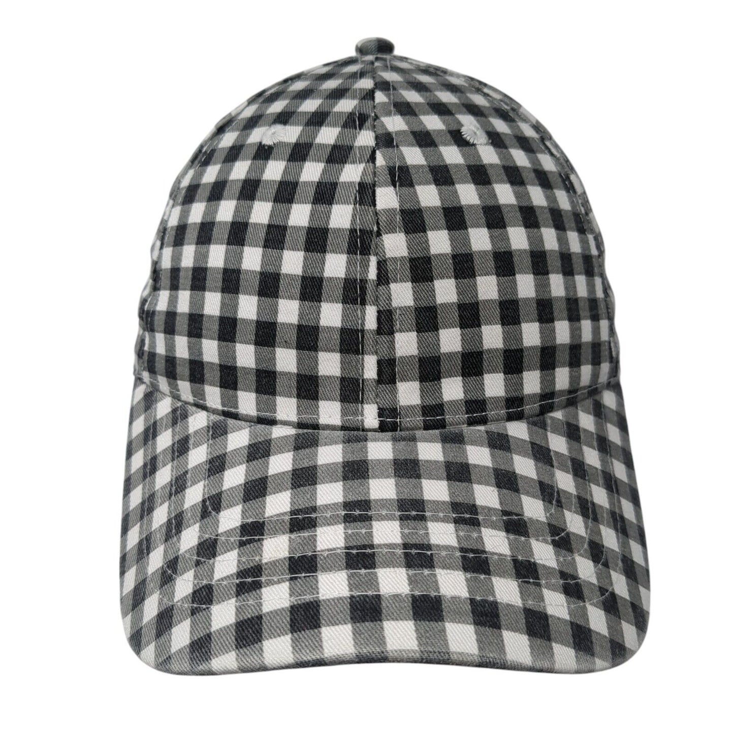 Unbranded Strapback Hat Multi One Size Adjustable Gingham Check Plaid
