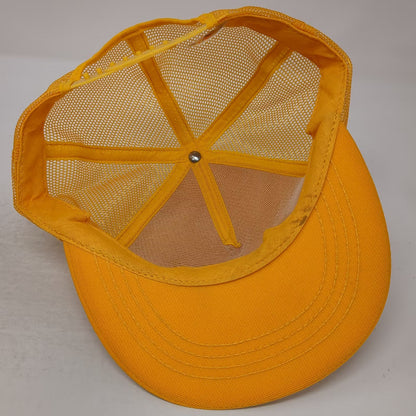 Yellow PC Exploration Inc Drilling Trucker Hat Patch OS USA Snapback Vintage