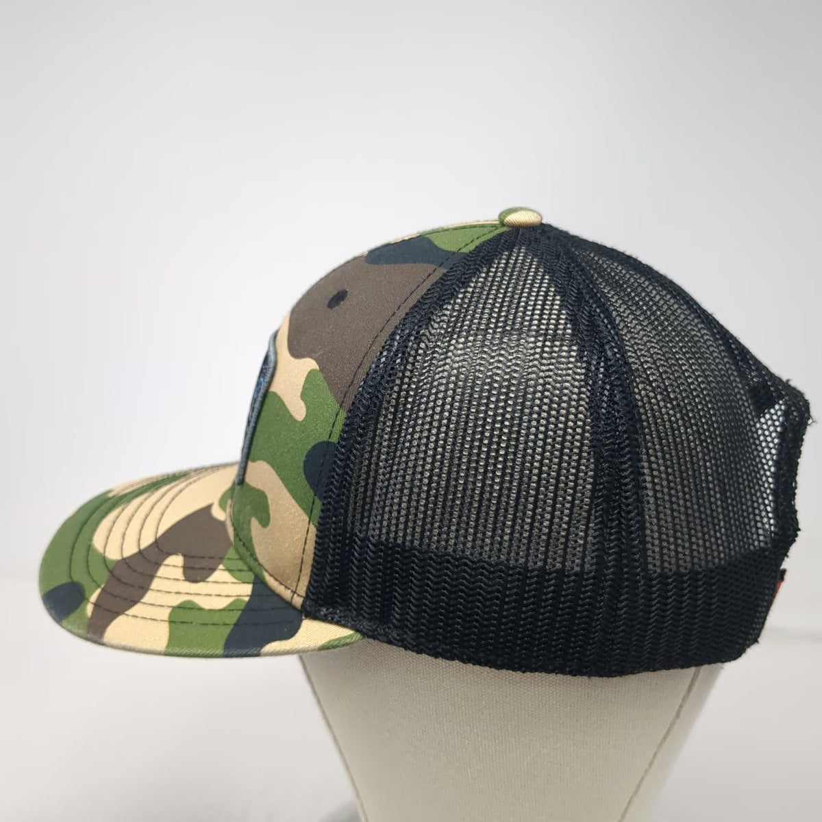 The Fieldhouse Trucker Hat Green One Size Mesh Snapback Idaho Topo Logo Camo Map