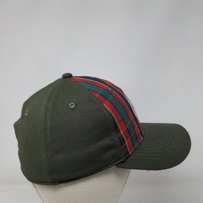 Boy Scout of America Webelo Fitted Cap Green S/M Embroidered Plaid Vented Holes
