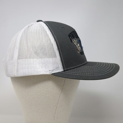 Richardson Trucker Hat Gray White One Size Central Valley Bucks Bulls Deer Elk