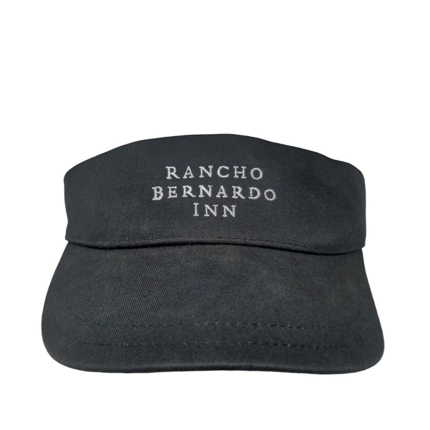 Rancho Bernardo Inn Slideback Sun Visor Hat Black OS Adjustable Pukka Cotton