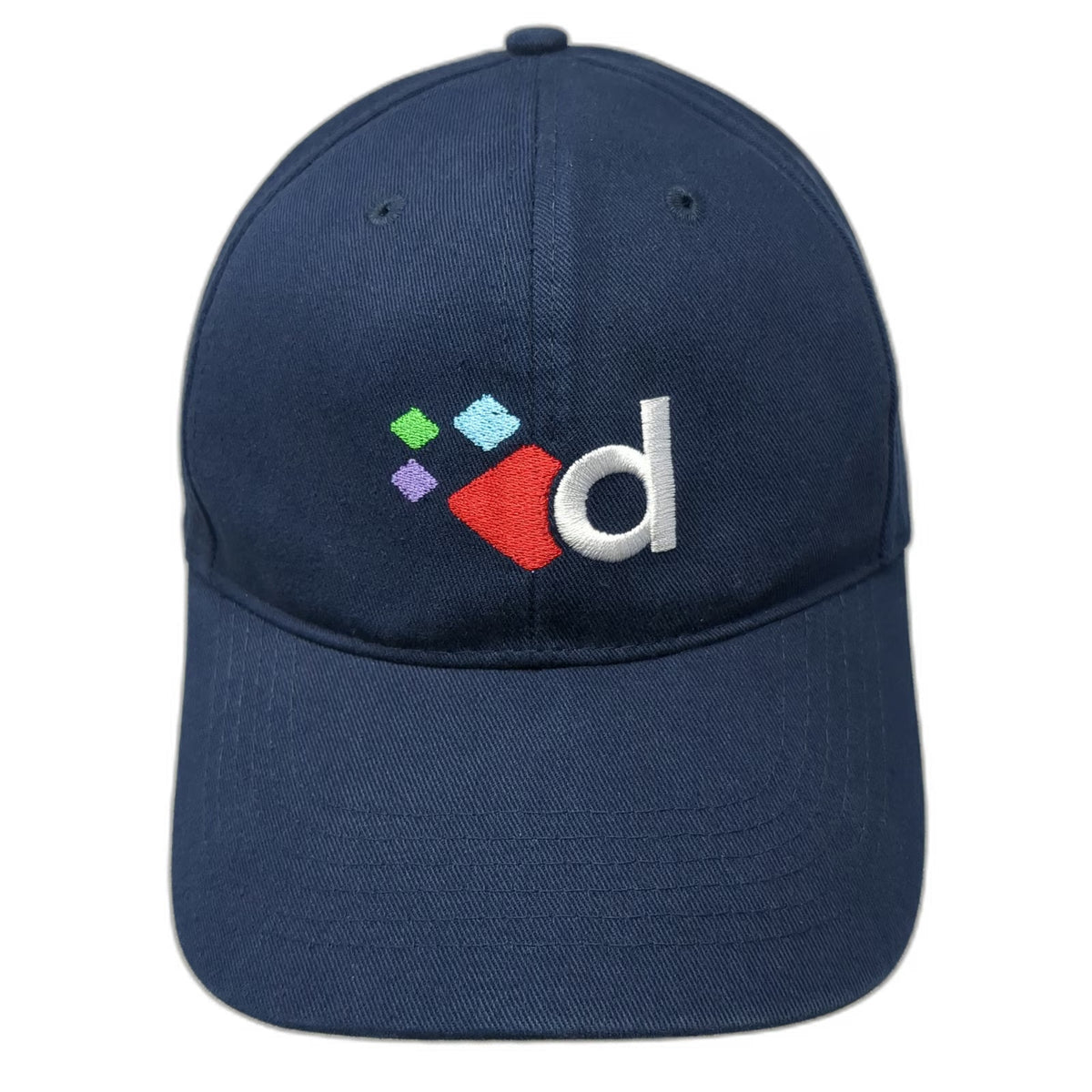 Blue Snapback Hat One Size Darby Logo 6 Panel Structured Graphic Embroidered