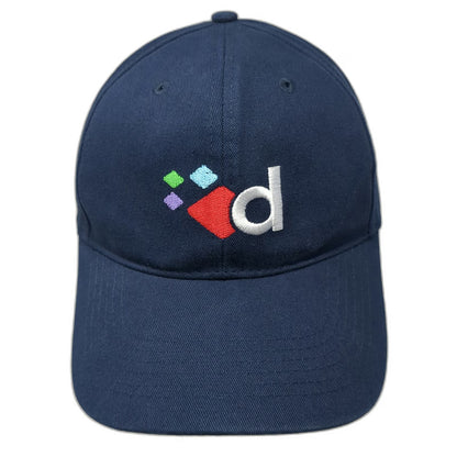 Blue Snapback Hat One Size Darby Logo 6 Panel Structured Graphic Embroidered