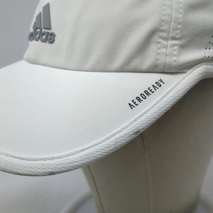 Adidas Baseball Cap White OSFM AeroReady Perforated Performance Strapback Hat