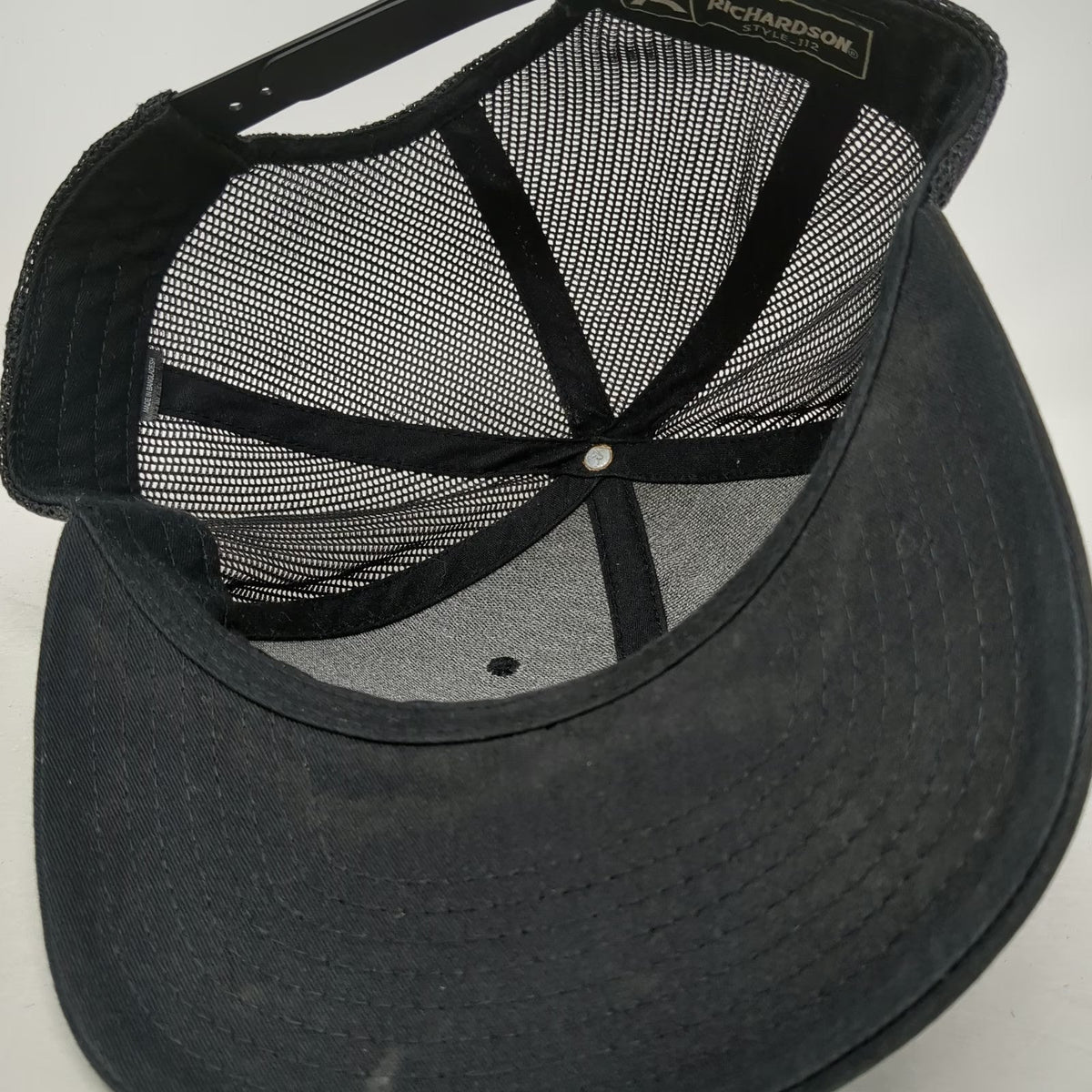 Richardson Trucker Hat Black One Size Yee Yee Logo Mesh Back Snapback Apparel