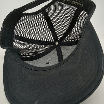Richardson Trucker Hat Black One Size Yee Yee Logo Mesh Back Snapback Apparel
