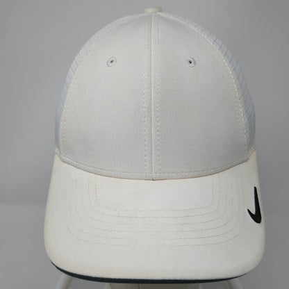 Nike Baseball Cap White M Pfizer Corporate Mesh Dri-FIT Legacy 91 Swoosh Hat
