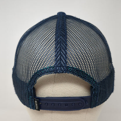 Worldserve International Snapback Trucker Hat Blue OS Adjustable Mesh Linksoul