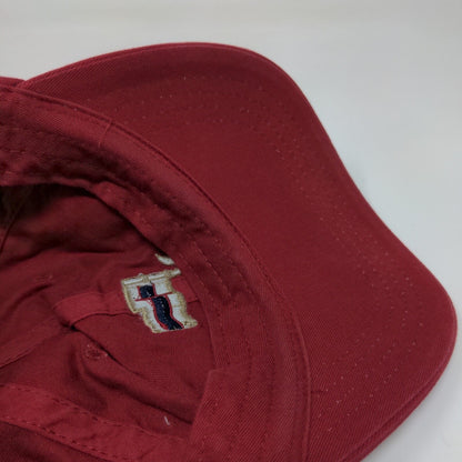 Canebrake Strapback Hat Red One Size Embroidered Logo Imperial