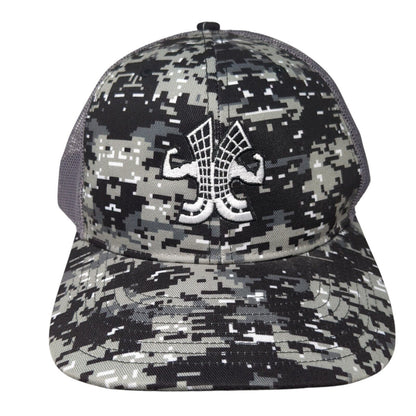 Richardson Snapback Trucker Hat Camo OSFA Embroidered Logo Mesh Back
