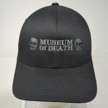 Flexfit Baseball Cap Black M Museum of Death Skulls Elastic Fitted Spandex Hat