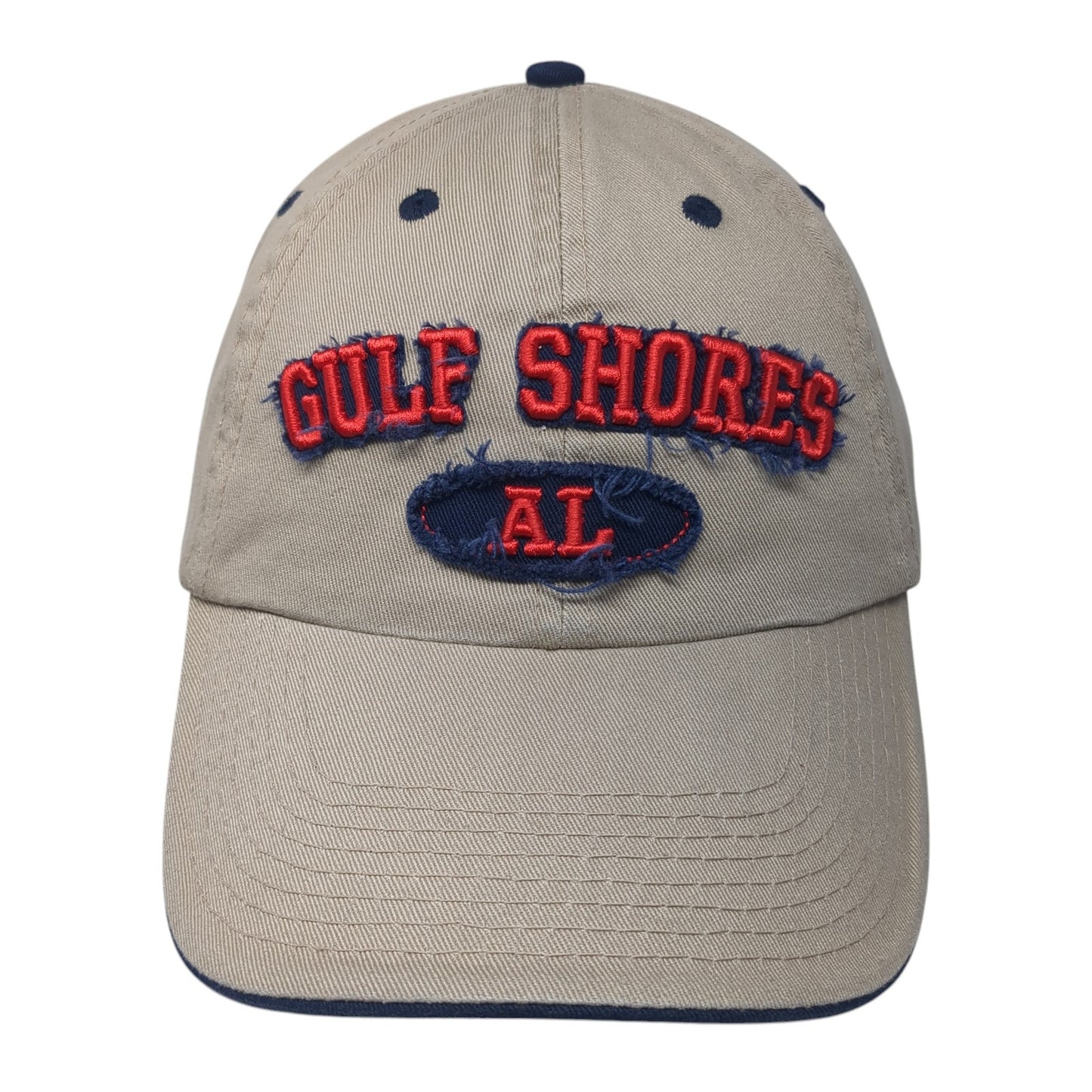 Gulf Shores AL Slideback Baseball Cap Brown OS Adjustable Embroidered JHats