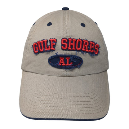 Gulf Shores AL Slideback Baseball Cap Brown OS Adjustable Embroidered JHats