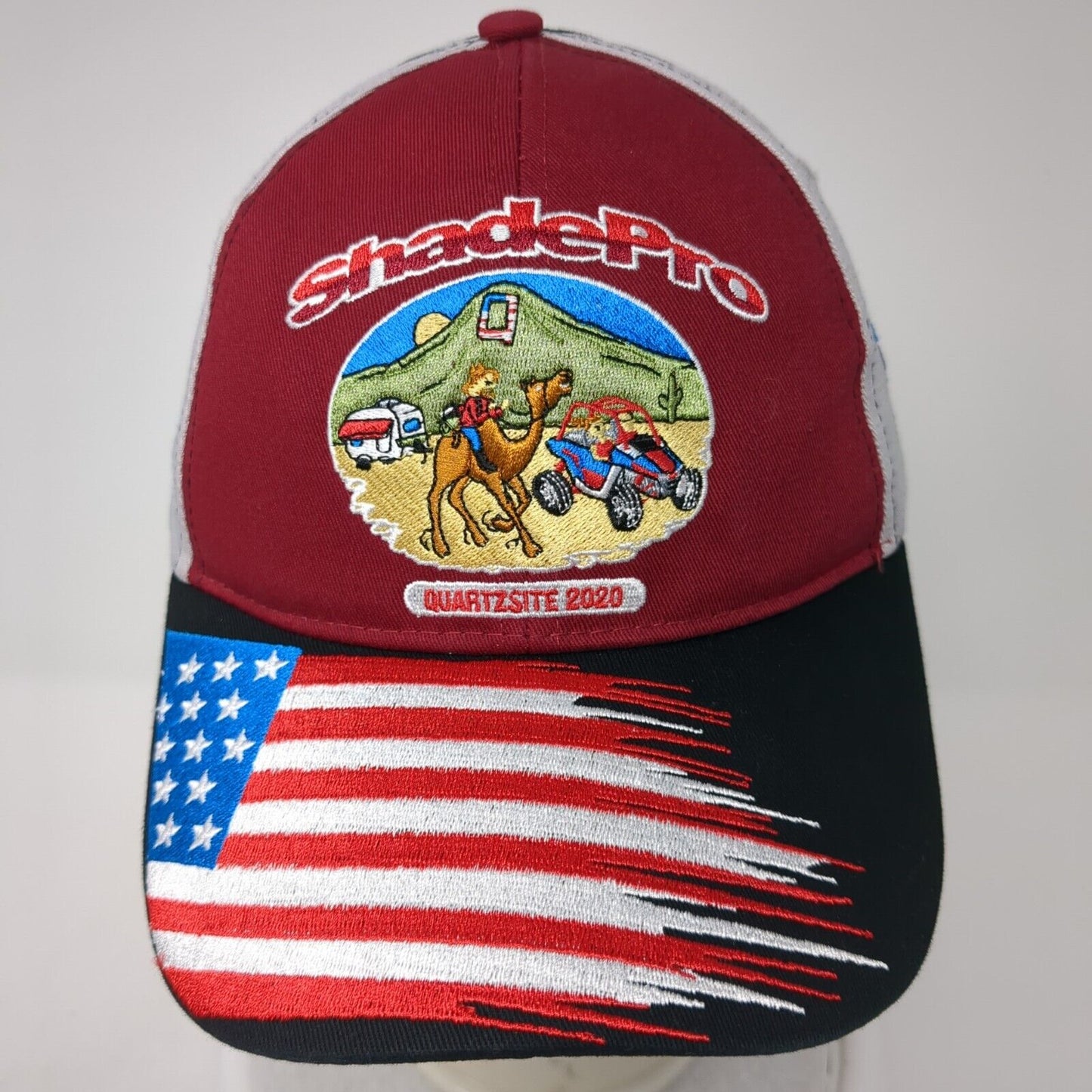 ShadePro Quartzsite 2020 Strapback Hat Multicolor One Size USA Flag
