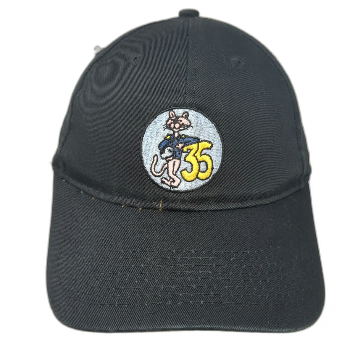 Port & Company Baseball Cap Black One Size Strapback Pink Panther 35th Patch