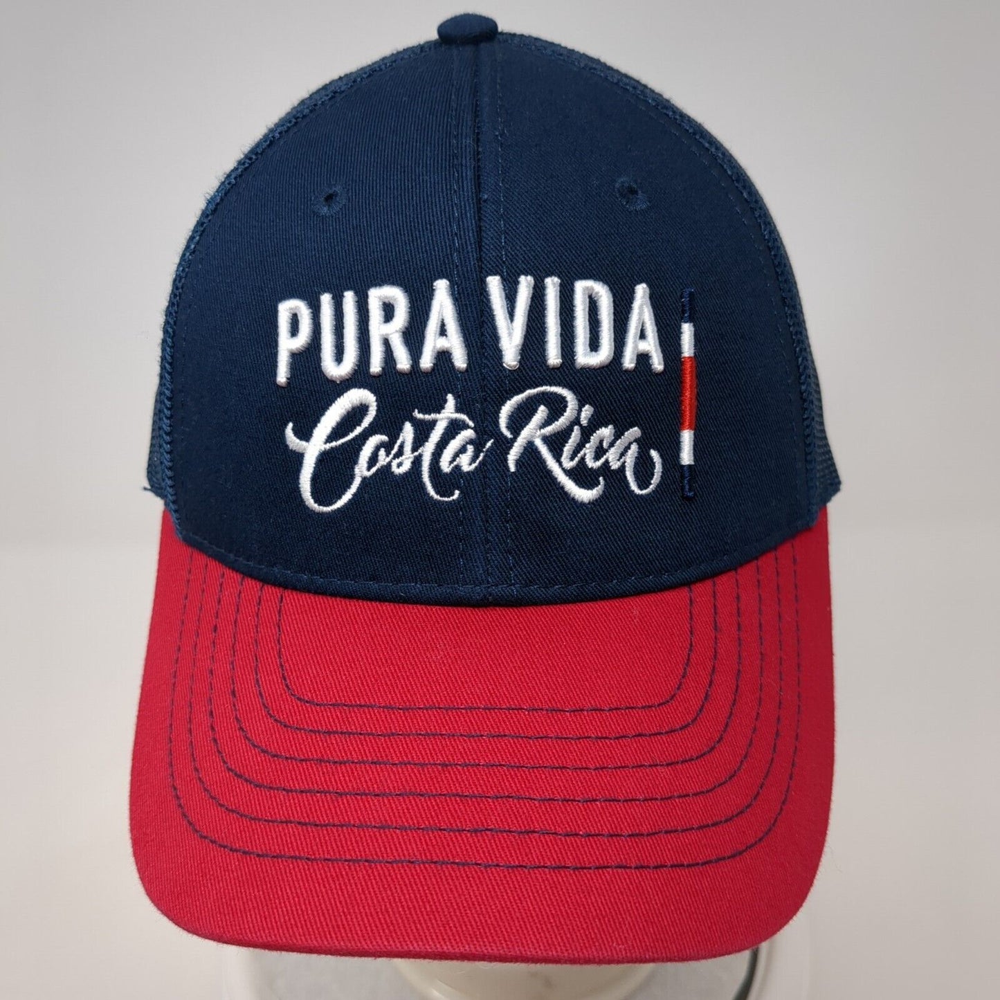 Pura Vida Costa Rica Snapback Trucker Hat Multicolor OS Adjustable Mesh Back