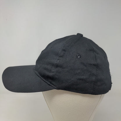 SOL Men's Strapback Hat Black Size OS Adjustable Blank 100% Cotton