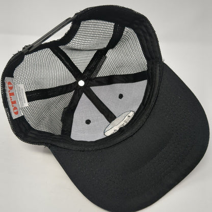Visit Boise Snapback Trucker Hat Black One Size Adjustable Mesh Back Otto