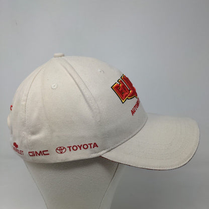 Ed Martin Men's Slideback Hat Tan OSFA Embroidered Car Logos Cotton Poly Blend