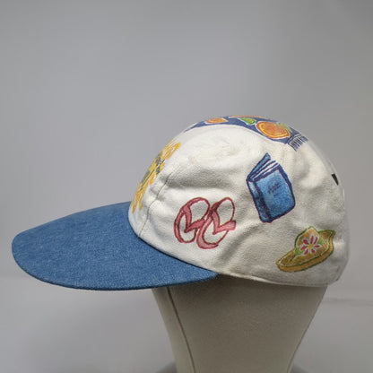 Relevant Headwear Snapback White One Size Summer Sun Graphic Denim Brim USA Hat