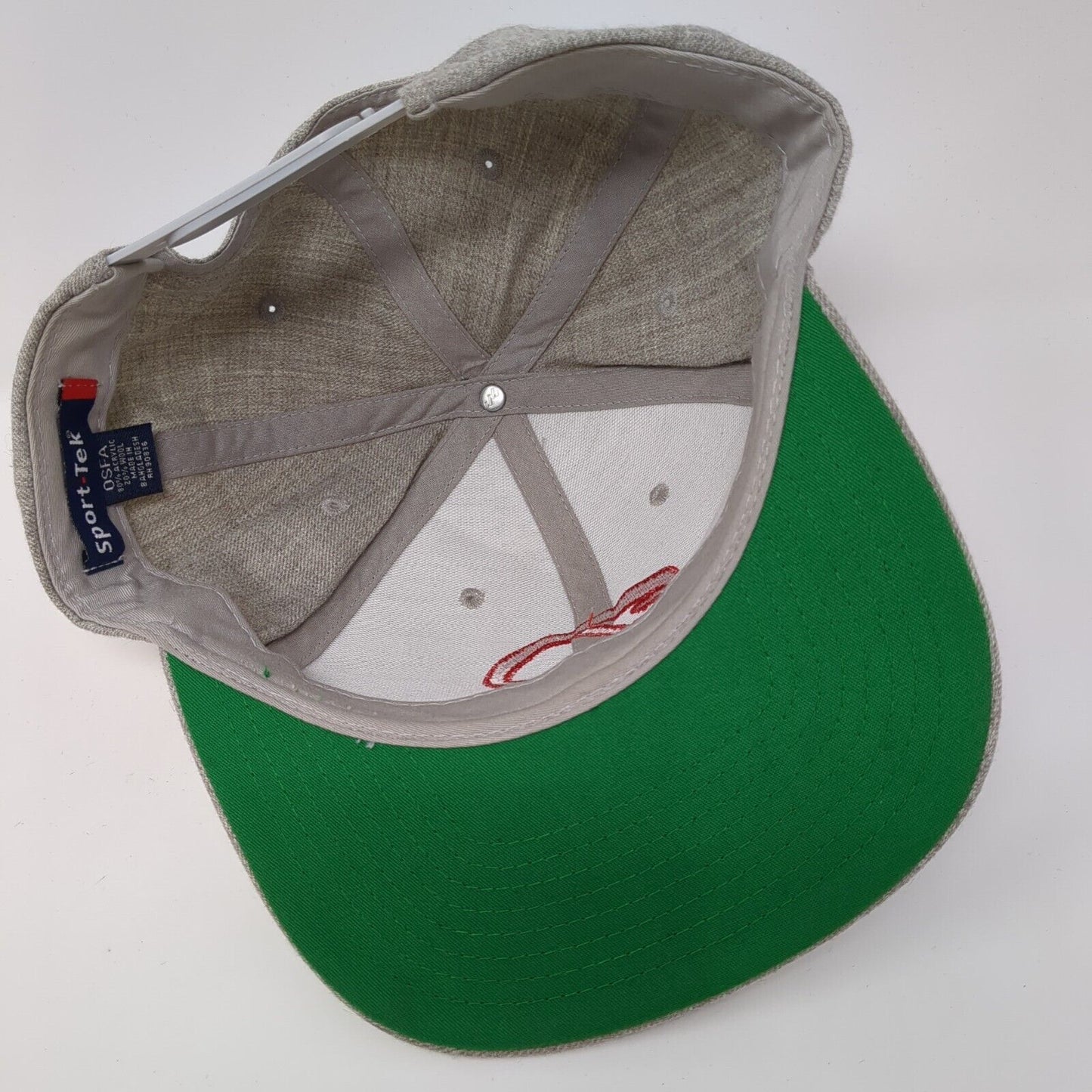 Dennings Snapback Hat Gray One Size Adjustable Embroidered 6 Panel Sport-Tek