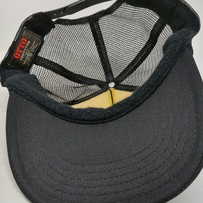 Otto Trucker Hat Black One Size Tylor and the Train Robbers Band Mesh Foam Rope