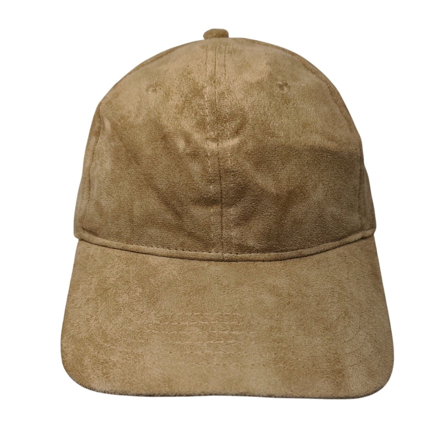 BP. Strapback Hat Tan OSFA Adjustable Solid Blank Vent Holes Suede