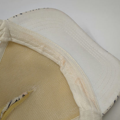 Billabong Trucker Hat Beige One Size Geometric Rainbow Logo Mesh Back Snapback