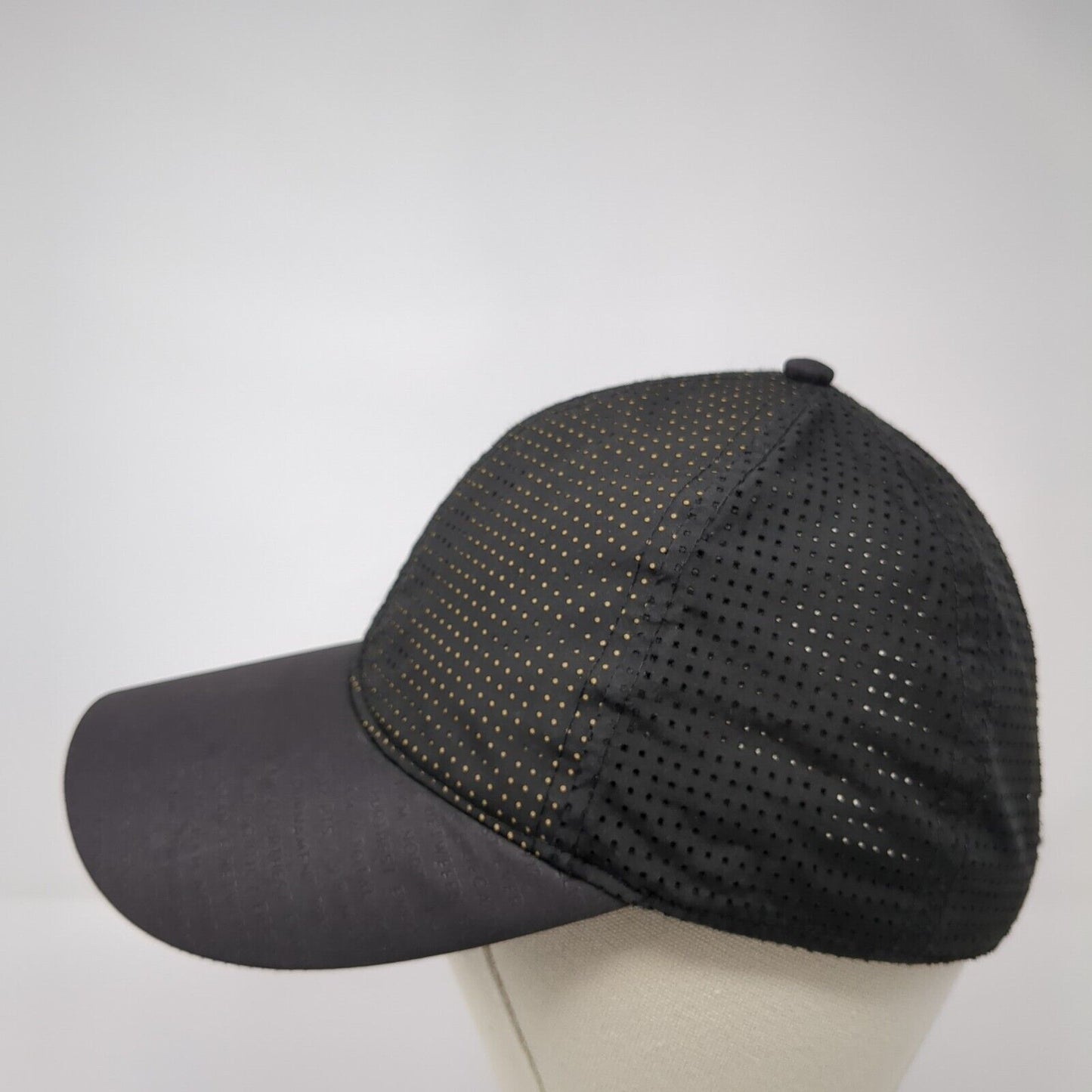 H&M Slideback Hat Black One Size Adjustable Breathable Mesh 6 Panel Polyester