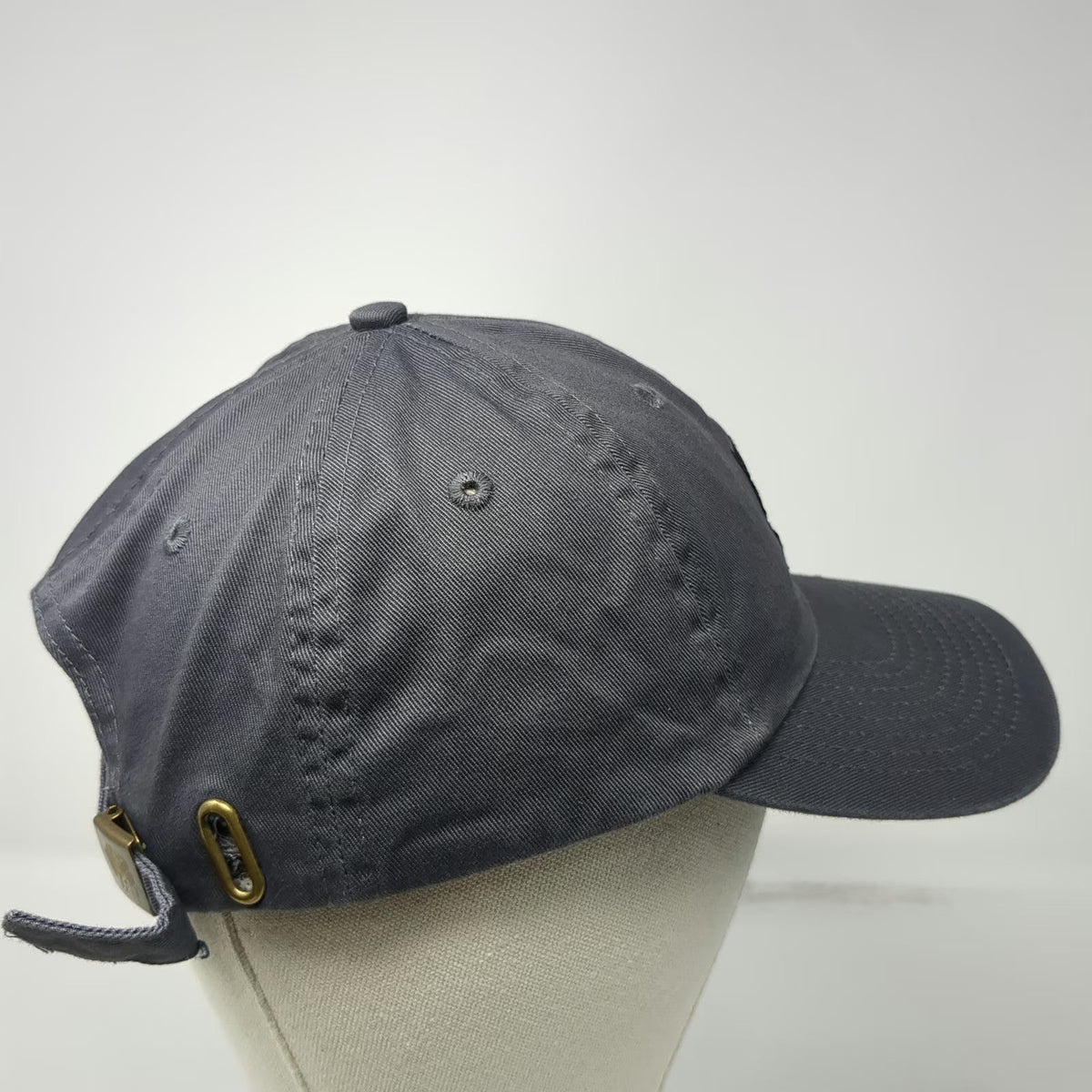 Buffalo Outdoors Baseball Cap Gray One Size Cotton Patch Logo Slideback Hat