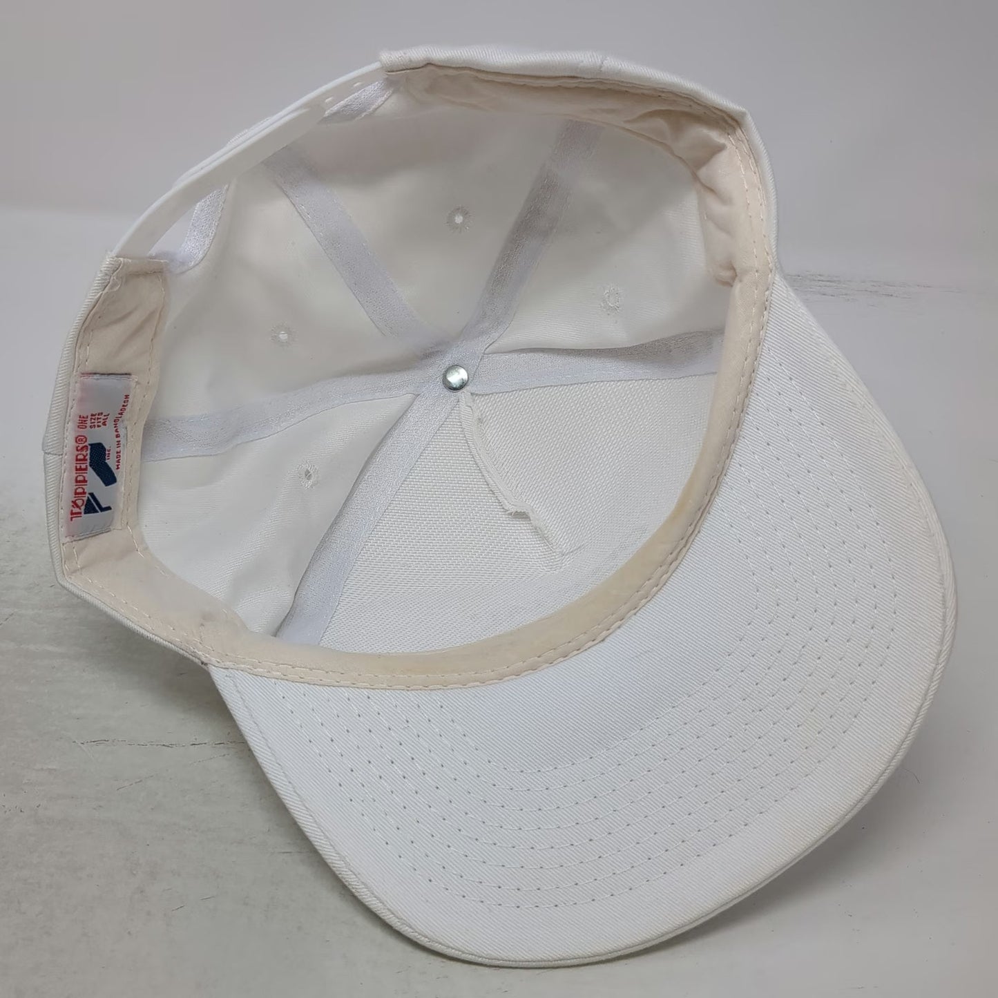 Toppers 5 Panel Official 1999 Shrine Bowl Football Graphic White Hat Vintage