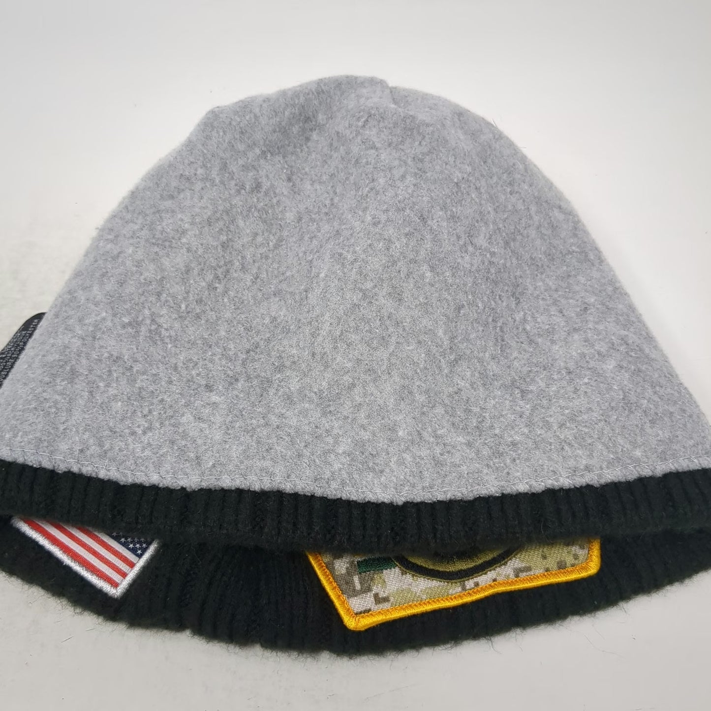 New Era Green Bay Packers NFL Black Beanie One Size Fleece Lined Camo Patch Flag