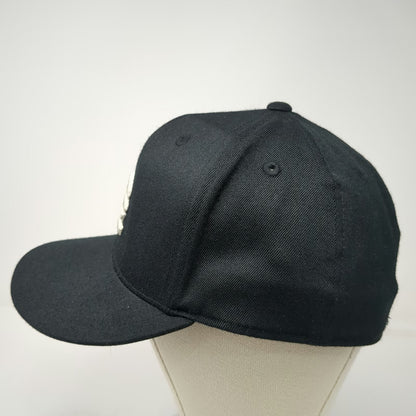210 Fitted Baseball Cap Black 7 5/8 TB12 Logo Raised Embroidery Structured Hat