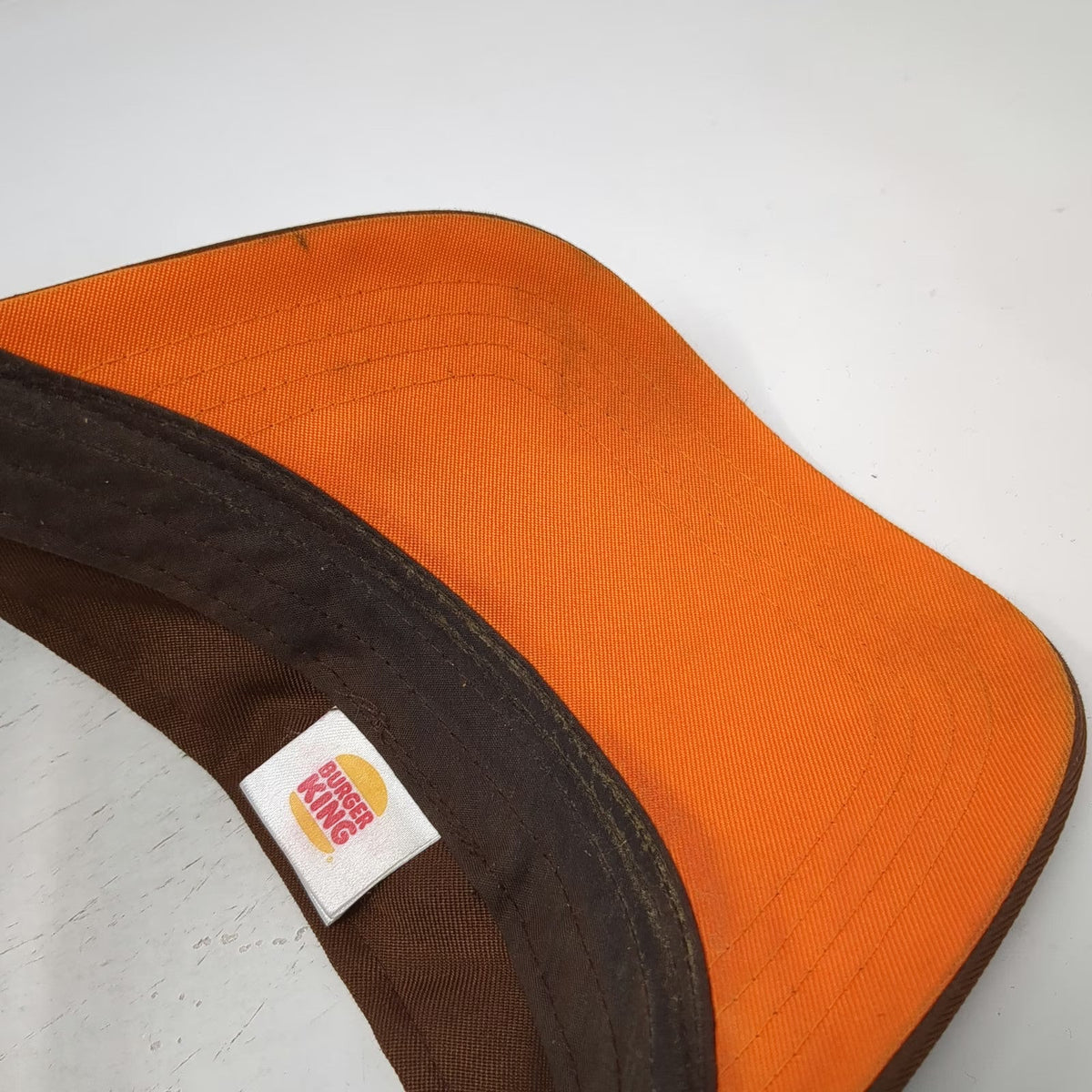 Burger King Visor Brown One Size Crew Snapback Logo Fast Food Restaurant Hat