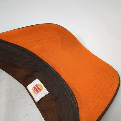 Burger King Visor Brown One Size Crew Snapback Logo Fast Food Restaurant Hat