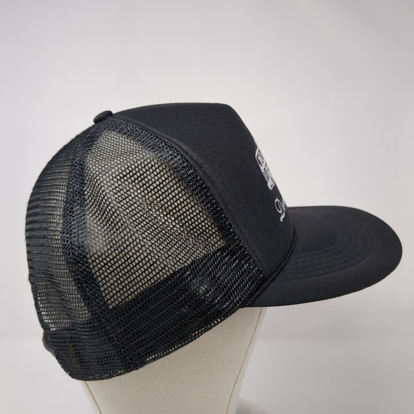 Donna's Tours Snapback Rope Trucker Hat Black OSFA Mesh Back Solid