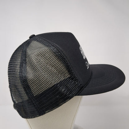 Donna's Tours Snapback Rope Trucker Hat Black OSFA Mesh Back Solid