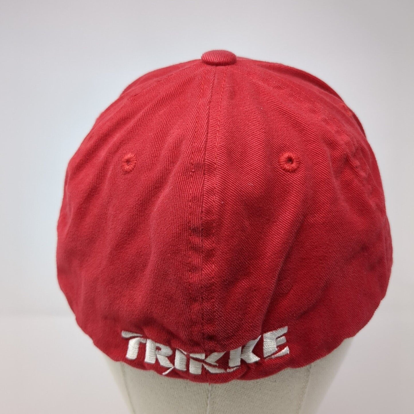 Trikke Fitted Hat Red S/M Embroidered Logo Port Authority 6 Panel