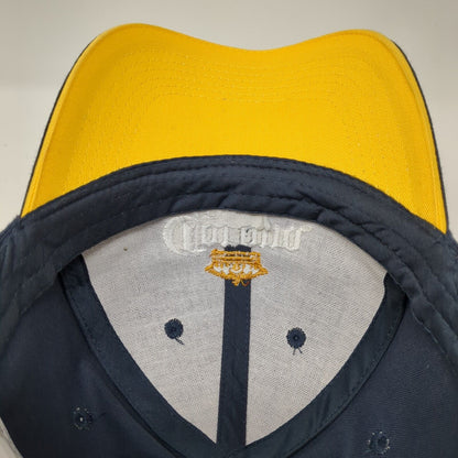 Corona Extra Strapback Hat Blue One Size Adjustable Embroidered 6 Panel Cotton