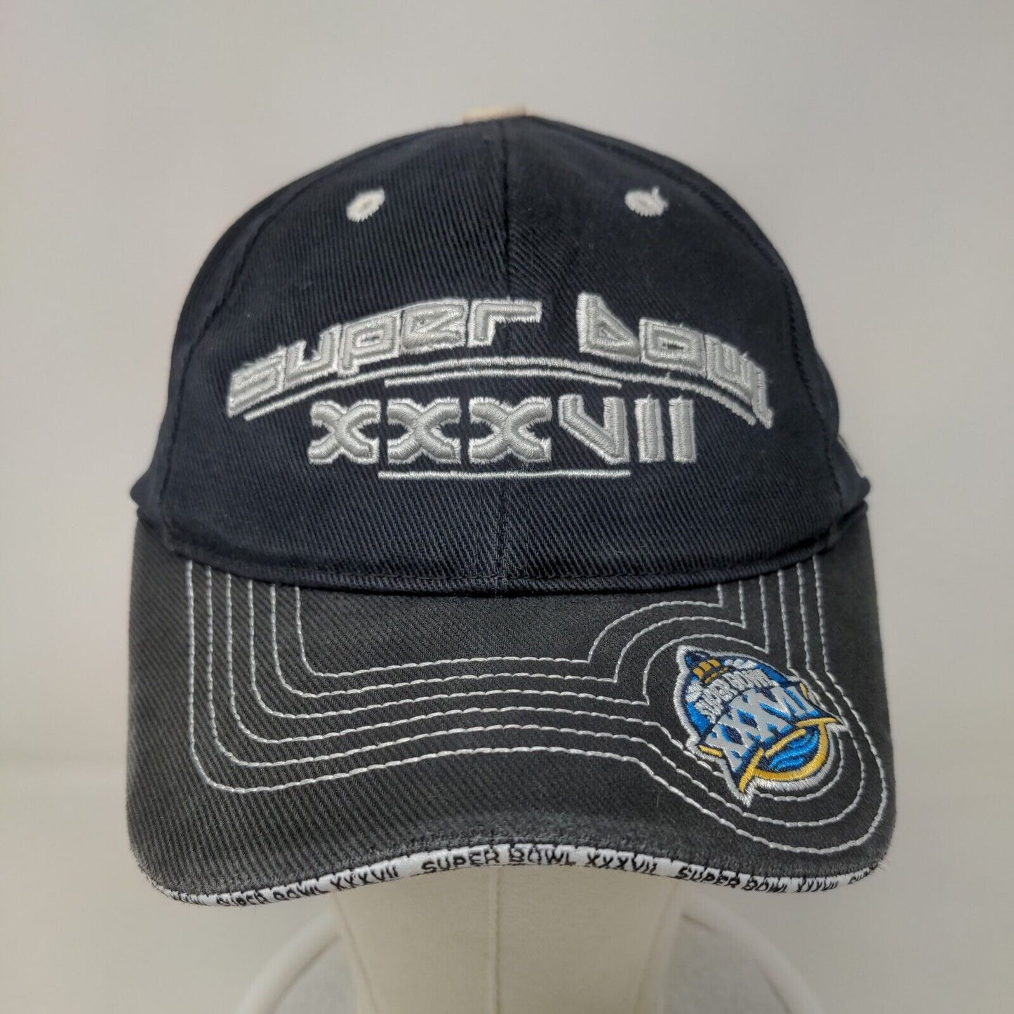 Reebok Men's Strapback Hat Multicolor OSFA NFL Super Bowl XXXVII Logo