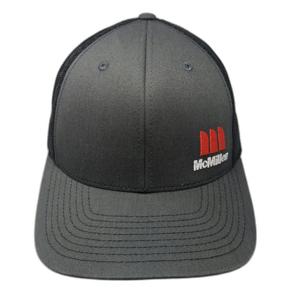 Richardson Trucker Hat Gray Black One Size Mesh Back Snapback McMillen Logo Hat