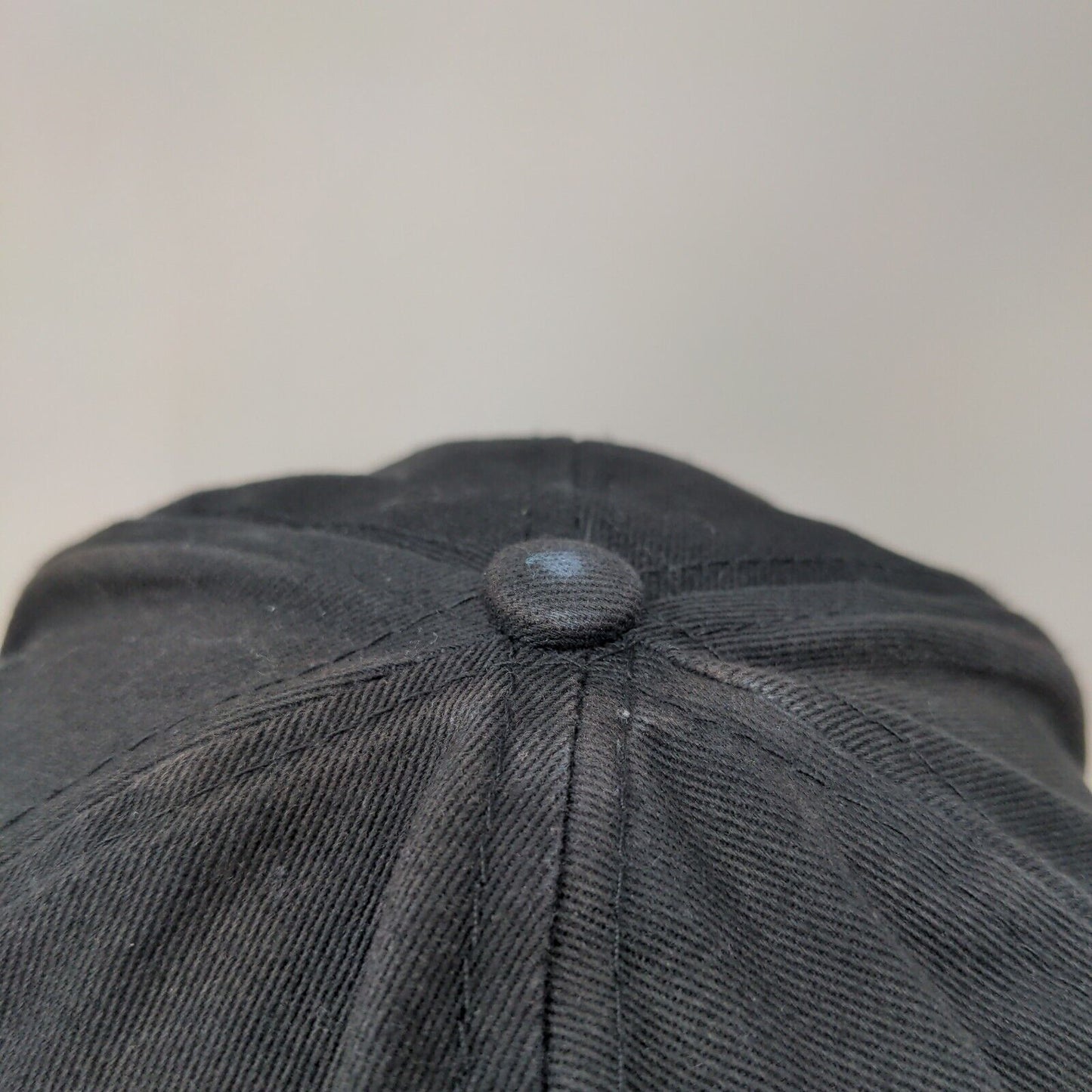 Centerplate Strapback Hat Black One Size Adjustable Embroidered 6 Panel