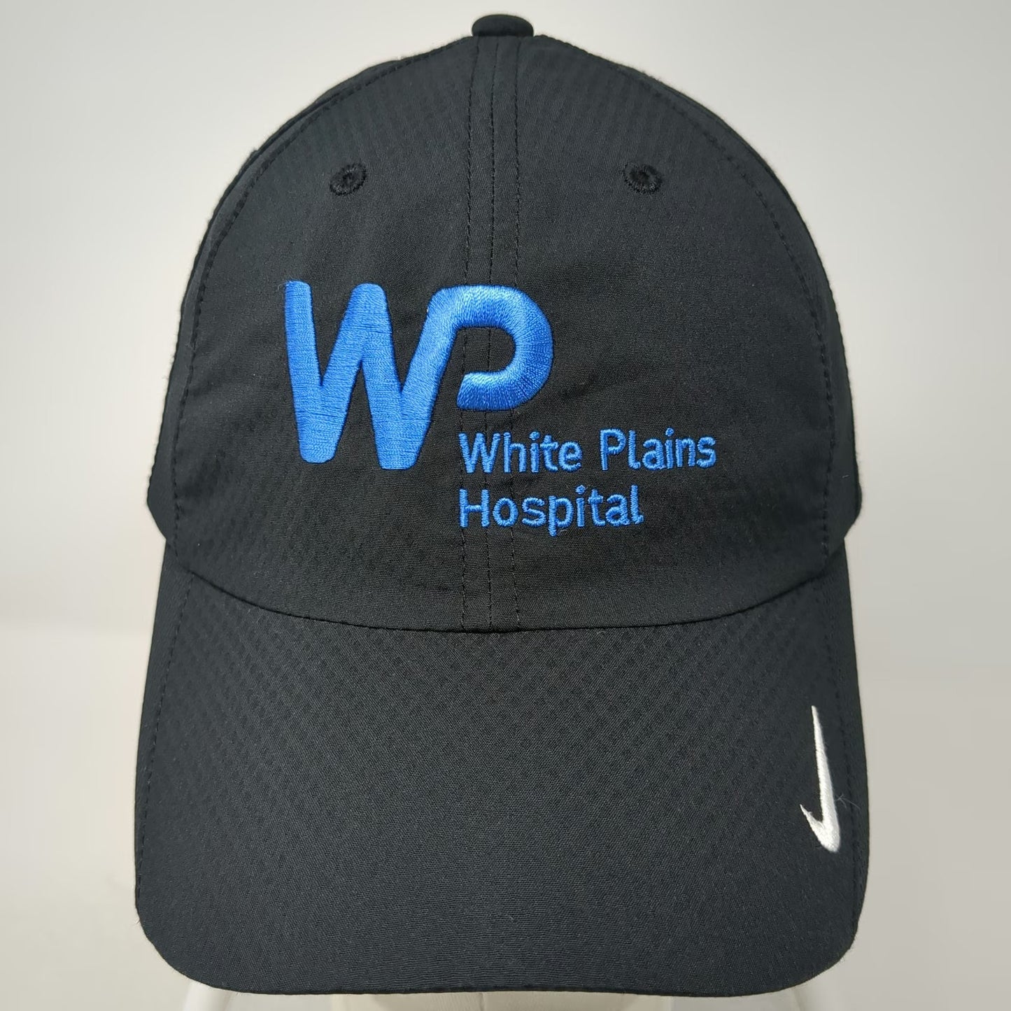 Nike Baseball Cap Black One Size Dri-Fit White Plains Hospital Adjustable Hat
