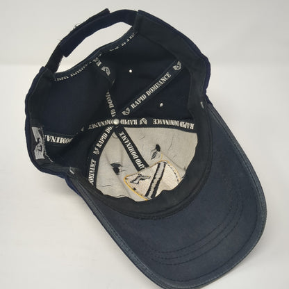 Rapid Dominance Strapback Hat Blue One Size Adjustable Embroidered