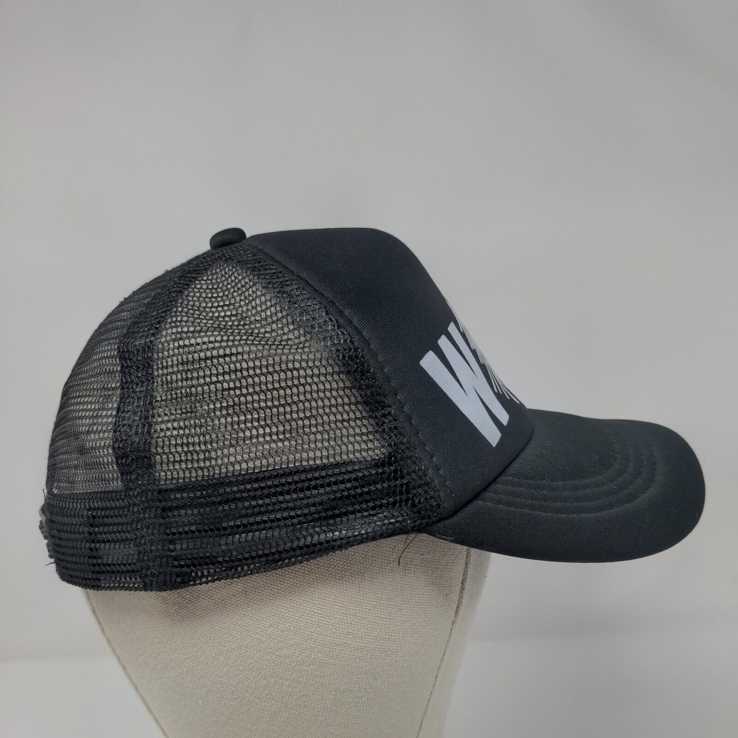 Wild Snapback Mesh Back Trucker Hat Black OSFA Tree Adjustable Solid