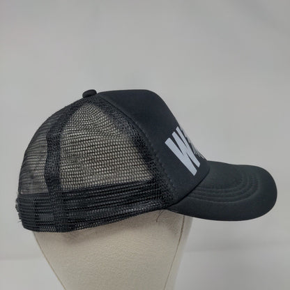 Wild Snapback Mesh Back Trucker Hat Black OSFA Tree Adjustable Solid