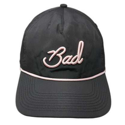 Bad Birdie 5 Panel Black Pink One Size Rope Snapback Polyester Golf Hat Script